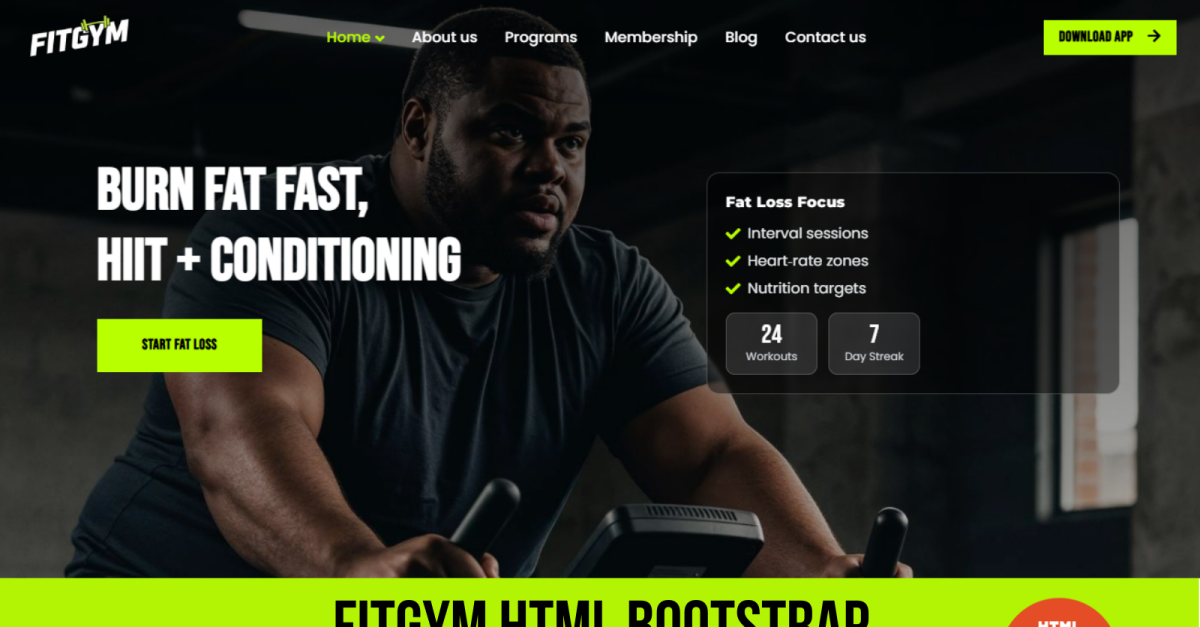 Fitgym - Modern Fitness & Gym Center HTML Template