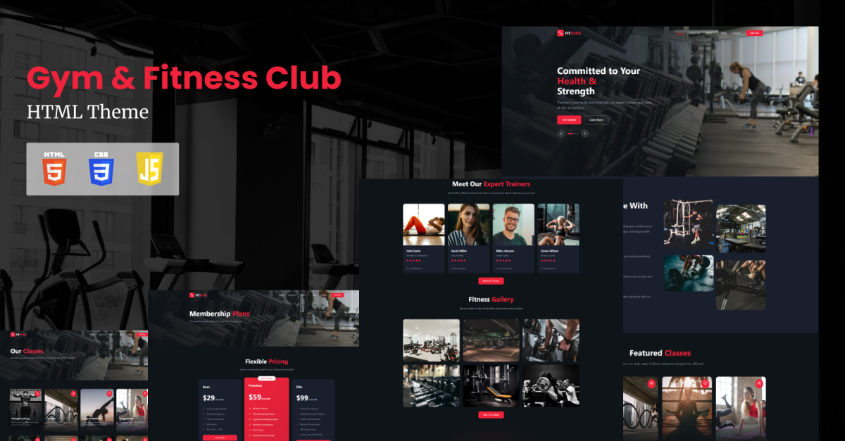 Fitzone - Gym & Fitness Club HTML Theme