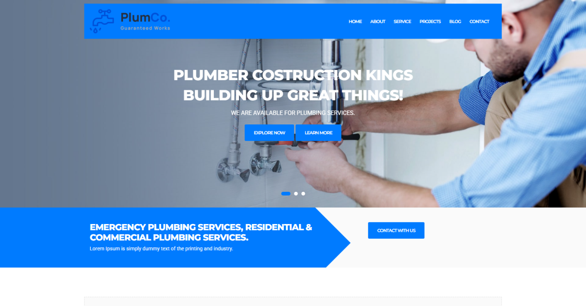 Plumbing - and Repair Services Maintenance HTML Template