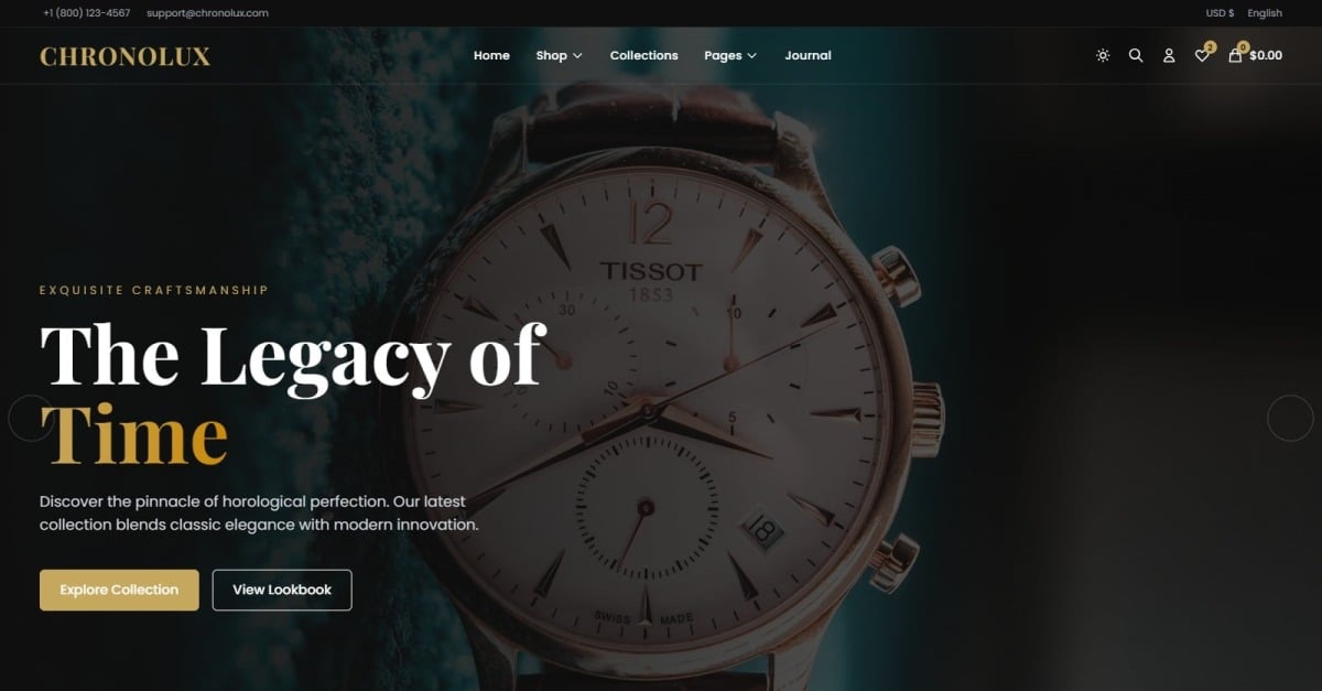 ChronoLux - Premium Luxury Watch Ecommerce HTML Template
