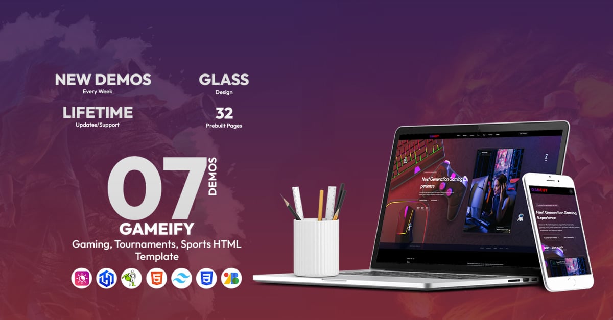 Gamify – Gaming, Tournaments, Sports HTML Template