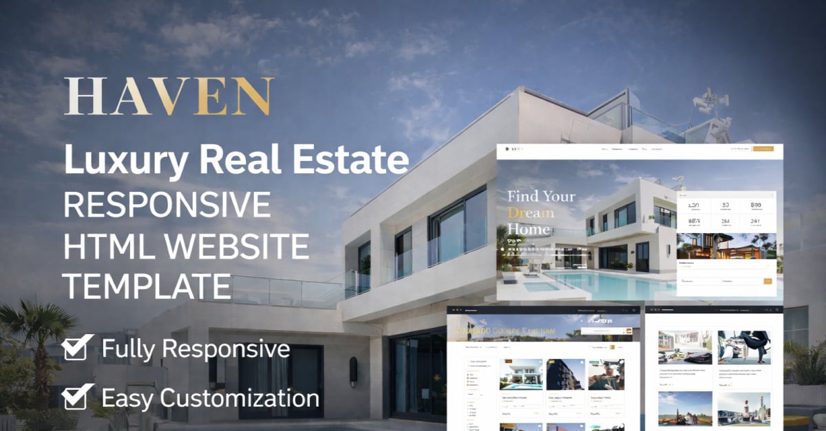 HAVEN — Luxury Real Estate responsive HTML website Template
