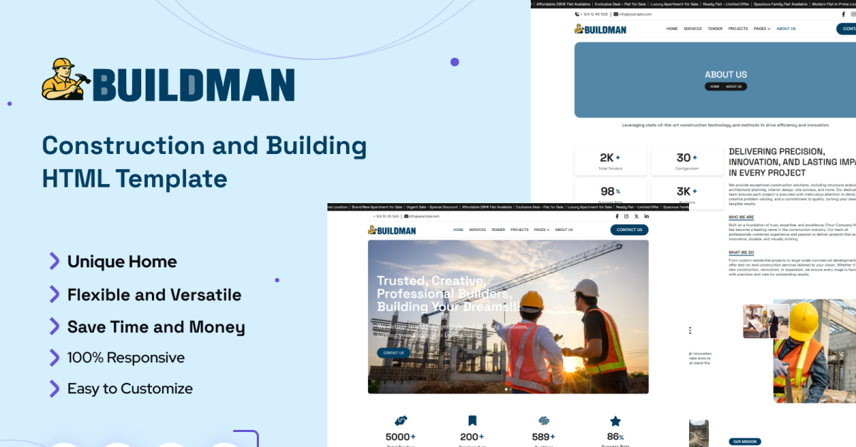 Buildman - Construction and Building Html Website Template