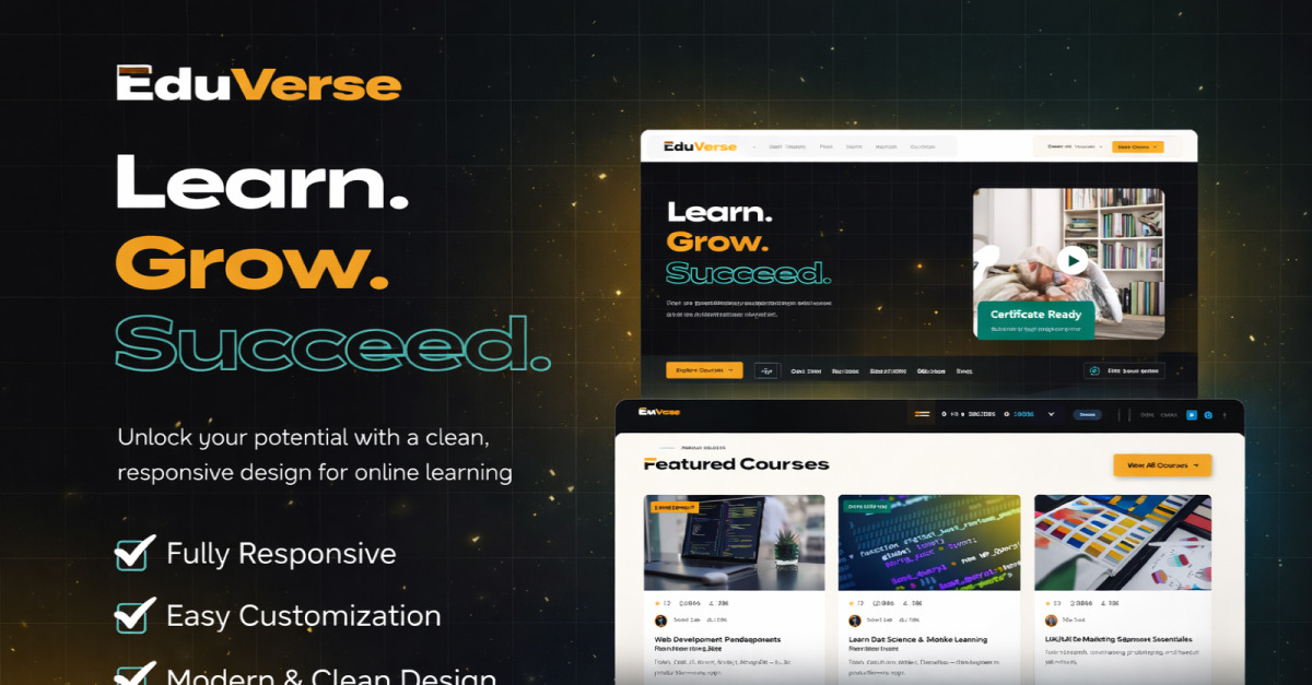 EduVerse — Learning  education html website template