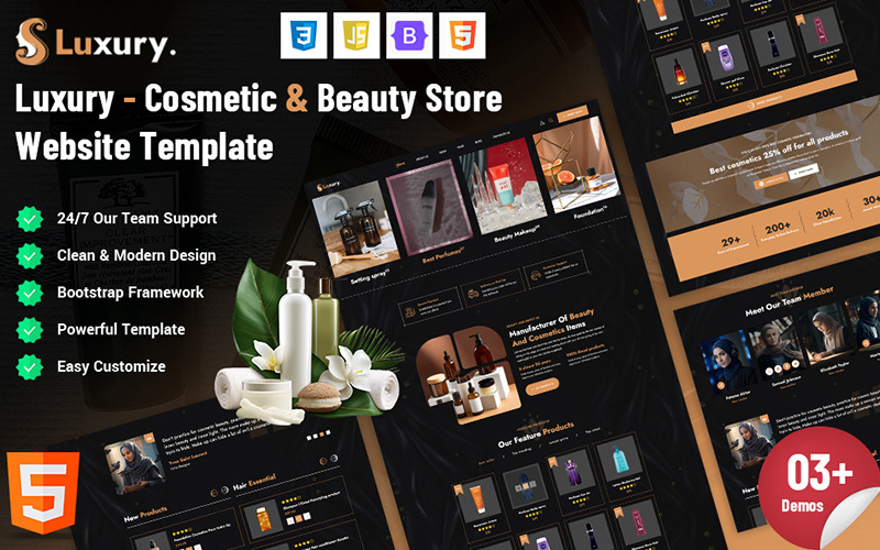 Luxuri - Cosmetic Beauty Store Website Template