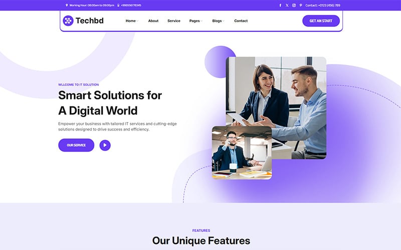Techbd - Market IT Solutions and Business Website Template
