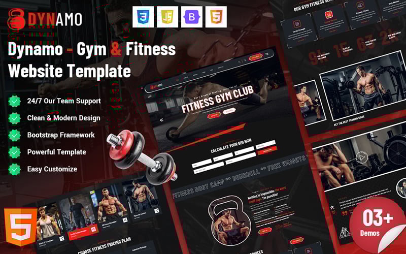 Denamo - Gym & Fitness Center Website Template