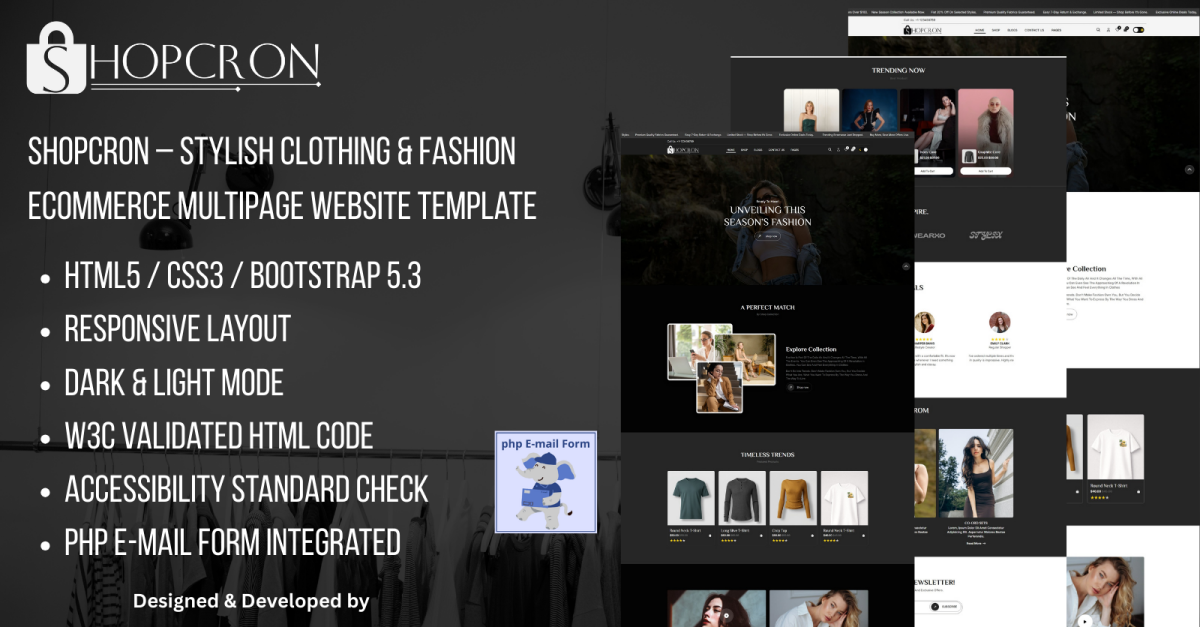 ShopCron – Modern eCommerce Shopping Multipage HTML Template | Bootstrap 5 Online Store Website