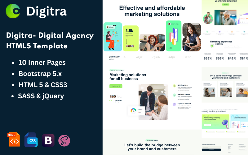 Digitra- Digital Agency HTML5 Template