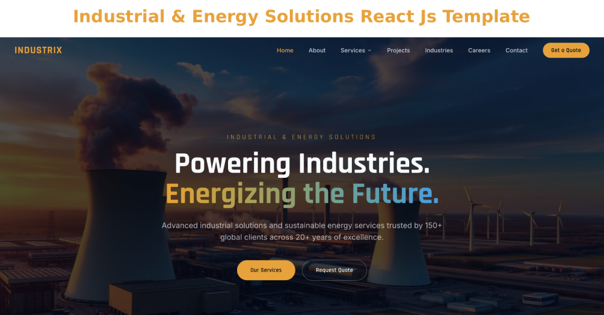 Industrial & Energy Solutions, Oil & Gas, Power Generation React JS ...