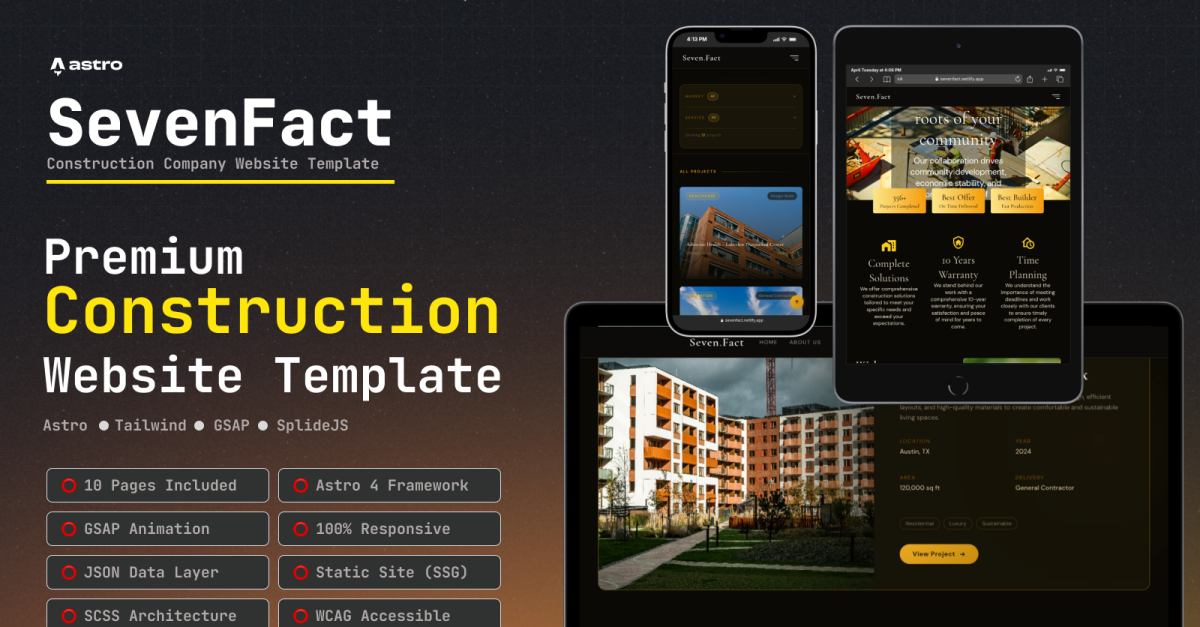 Seven.Fact — Astro Construction Company Website Template