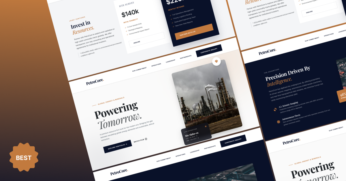 PetroCore - Industrial Oil, Gas and Energy Mining Corporate Responsive HTML5 Template
