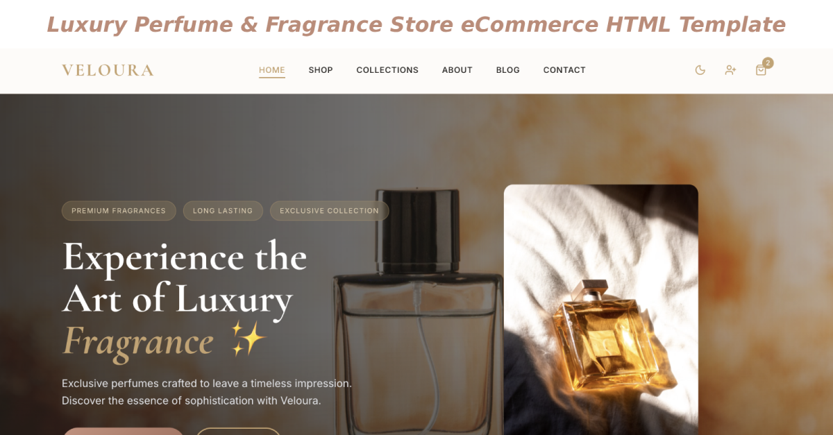Luxury Perfume & Fragrance Store eCommerce HTML Template