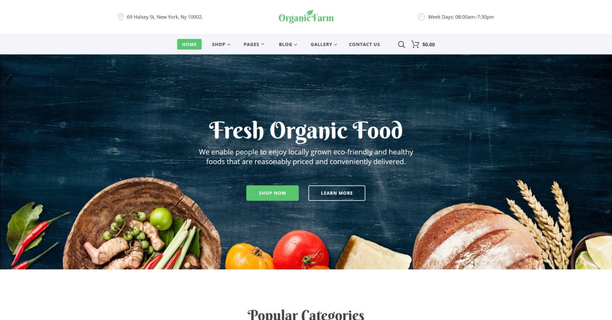 Organic Farm - Food & Drink Multipage Creative HTML Bootstrap Website ...