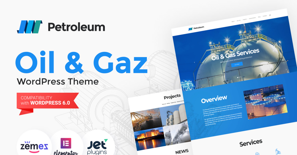 Petroleum Oil & Gas Company Responsive WordPress Theme