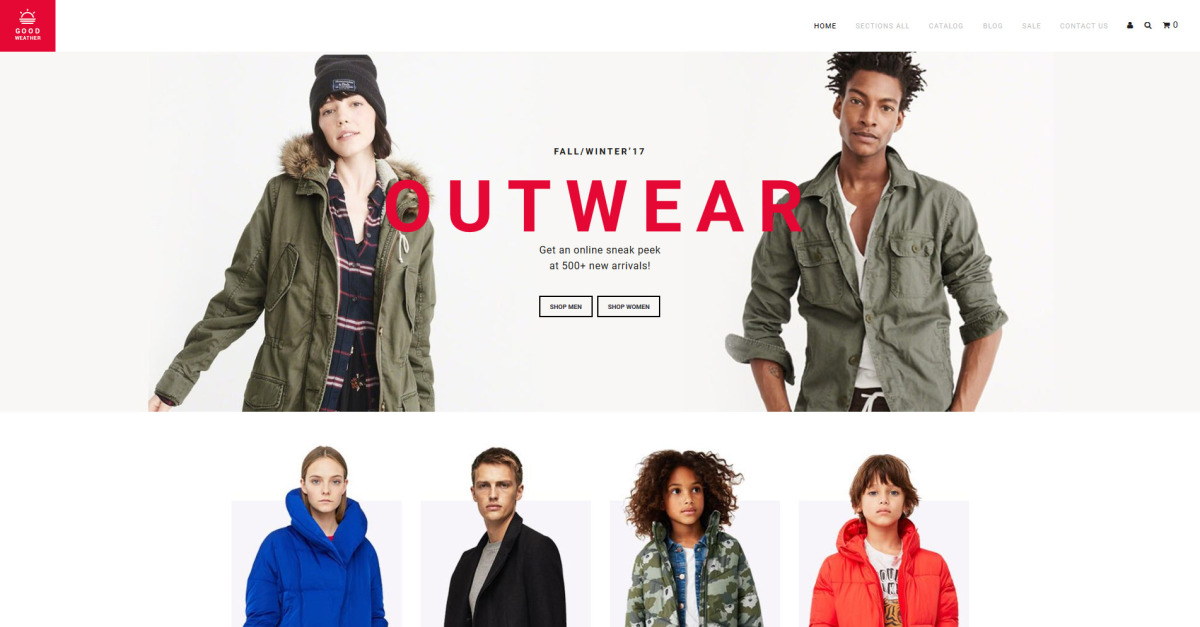 GoodWeather - Outdoor Clothing Shopify Theme