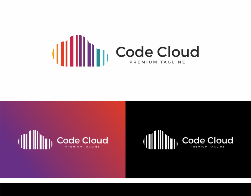 Modèle de logo de code cloud #65937 - TemplateMonster