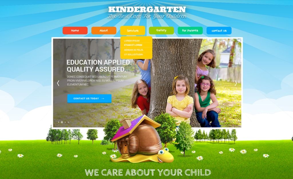 Modèle de site Web Kids Land Bootstrap - TemplateMonster