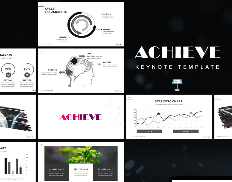 Achieve - modelo Keynote #66057 - TemplateMonster