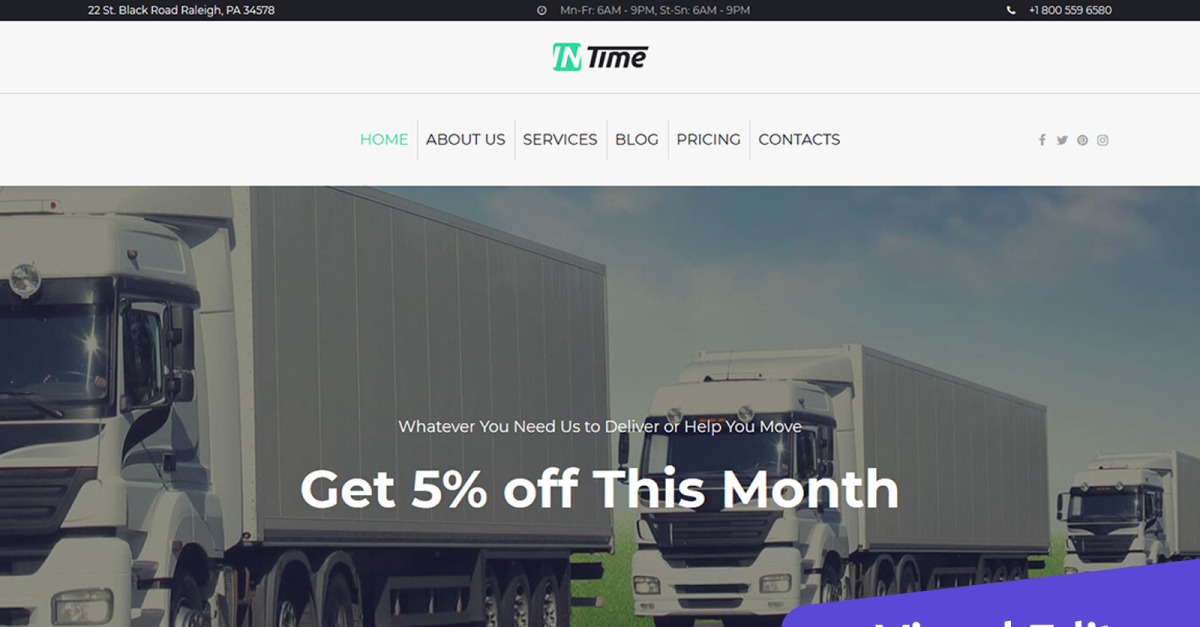 InTime - Moving Company Moto CMS 3 Template
by MotoCMS