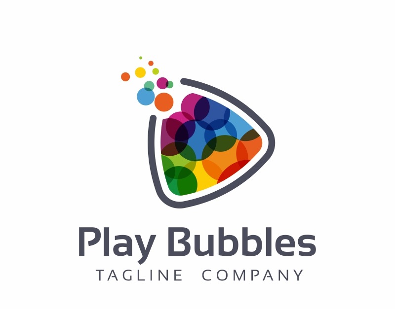 Modèle de logo Play Bubbles #67782 - TemplateMonster