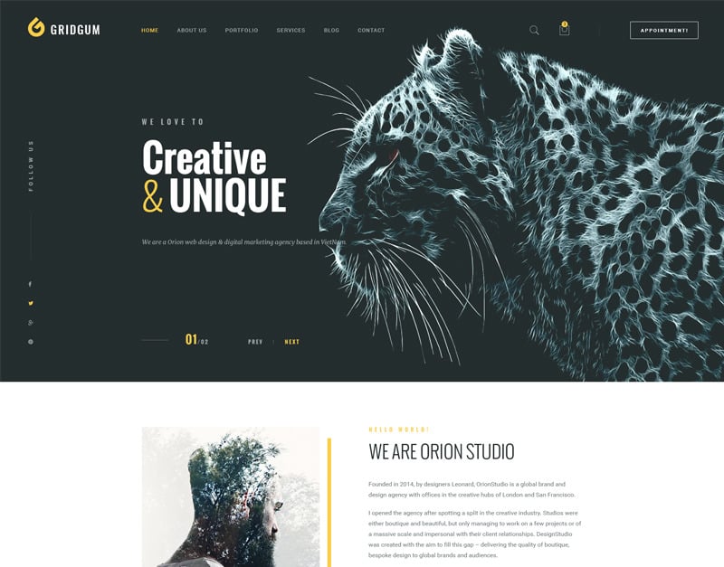 Web Studio - Modèle de site Web HTML Bootstrap