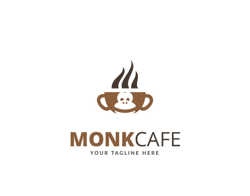 Monk Cafe - Logo Template #68359 - TemplateMonster