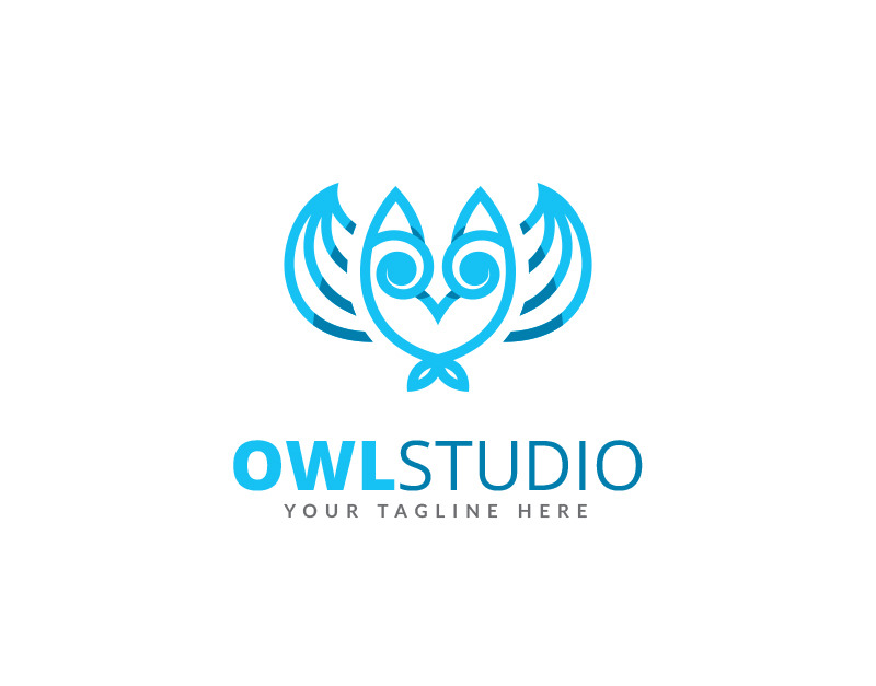 Owl Logo template #68338 - TemplateMonster