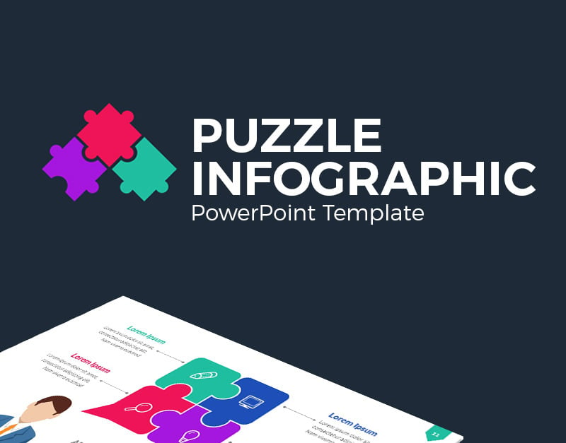 Présentation de puzzle - Modèle PowerPoint d'infographie