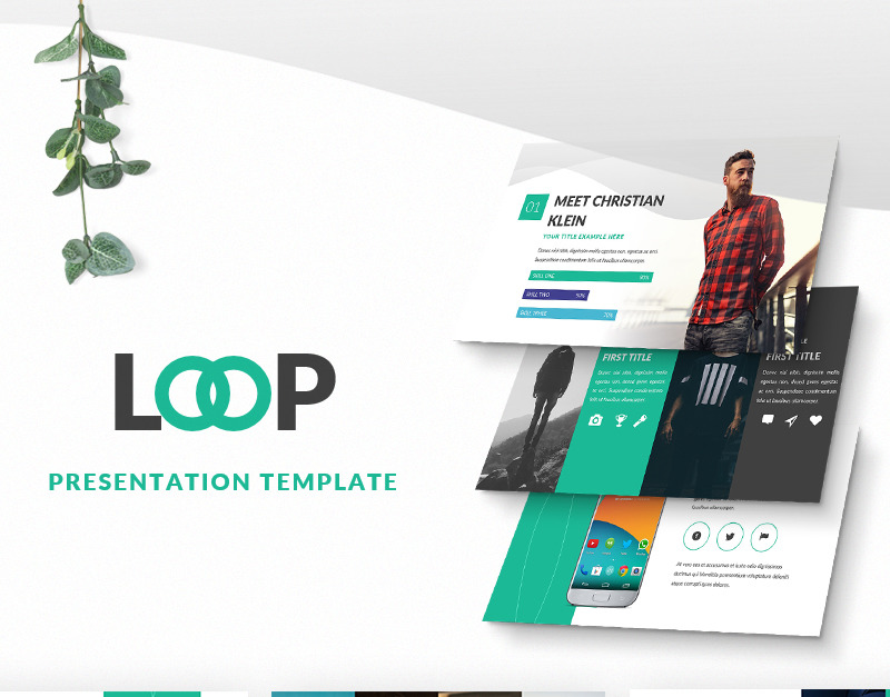 Modèle PowerPoint de présentation en boucle TemplateMonster