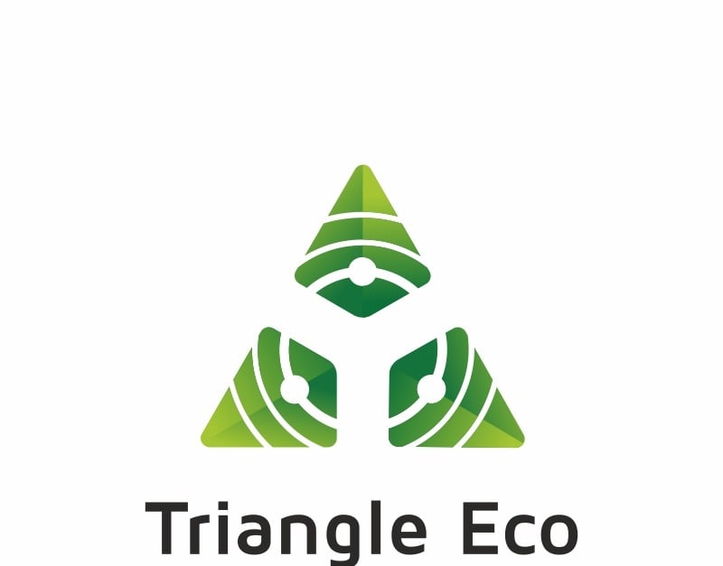 Triangle Eco Green Tech Logo Template - TemplateMonster