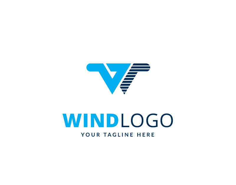 Wind W letter Logo Template #69047 - TemplateMonster