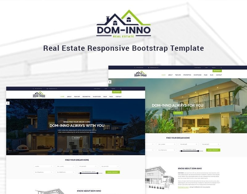 Dominno - Real Estate Responsive Website Template
by ThemesHub