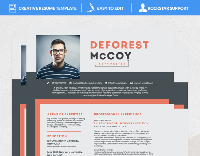 Kraz Resume Template #69170 - TemplateMonster