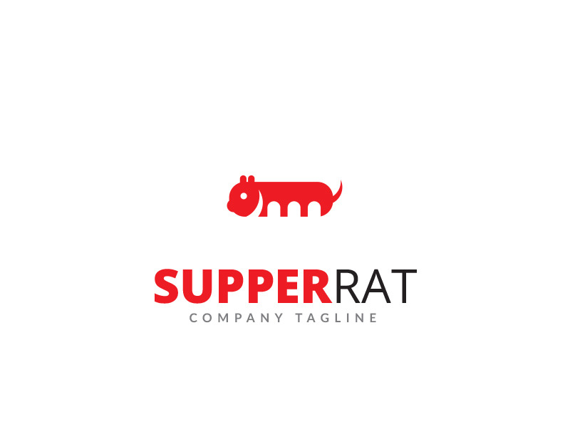 Supper Rat Logo Template #70233 - TemplateMonster