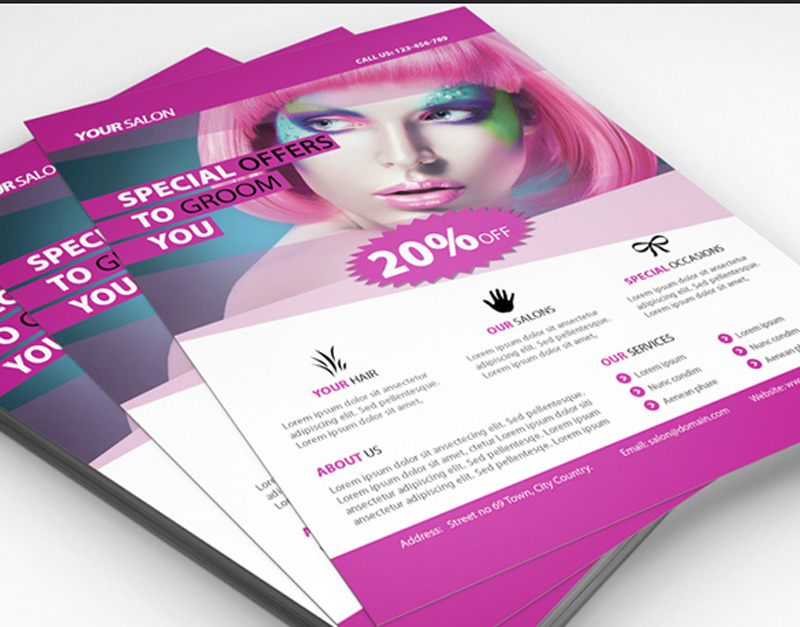 Beauty Salon Flyer - Corporate Identity Template