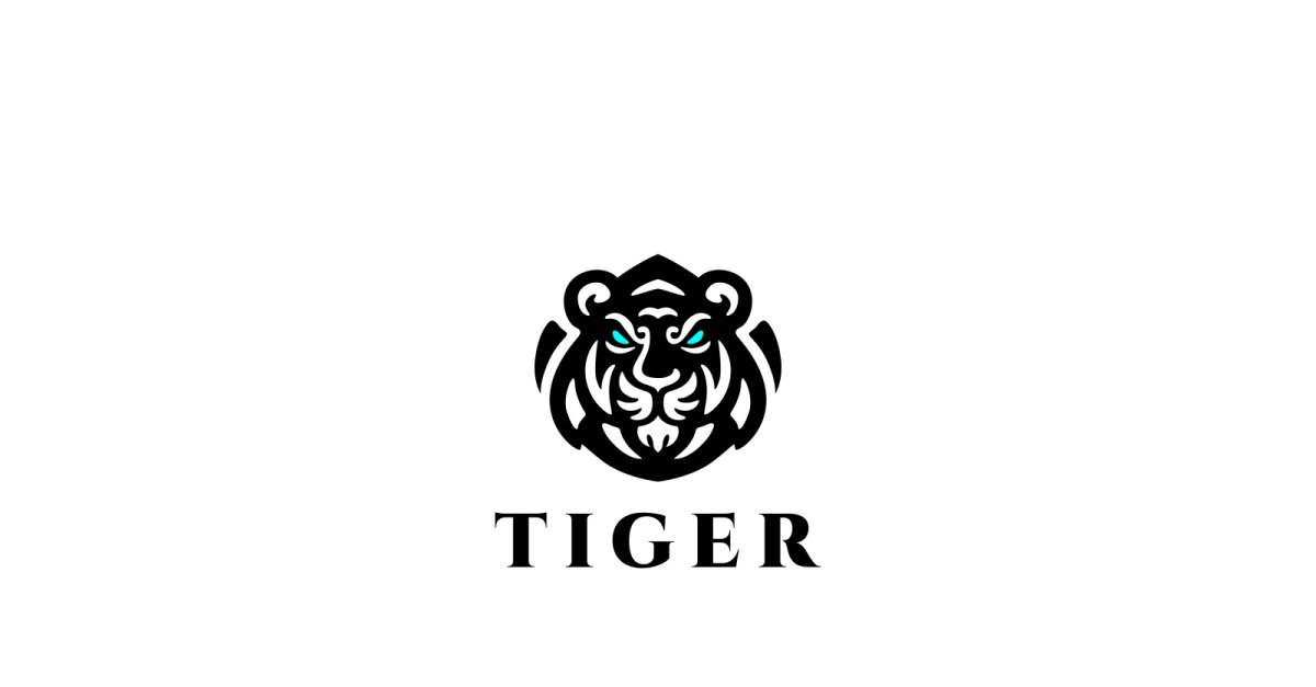 Modèle De Logo De Tigre Blanc
