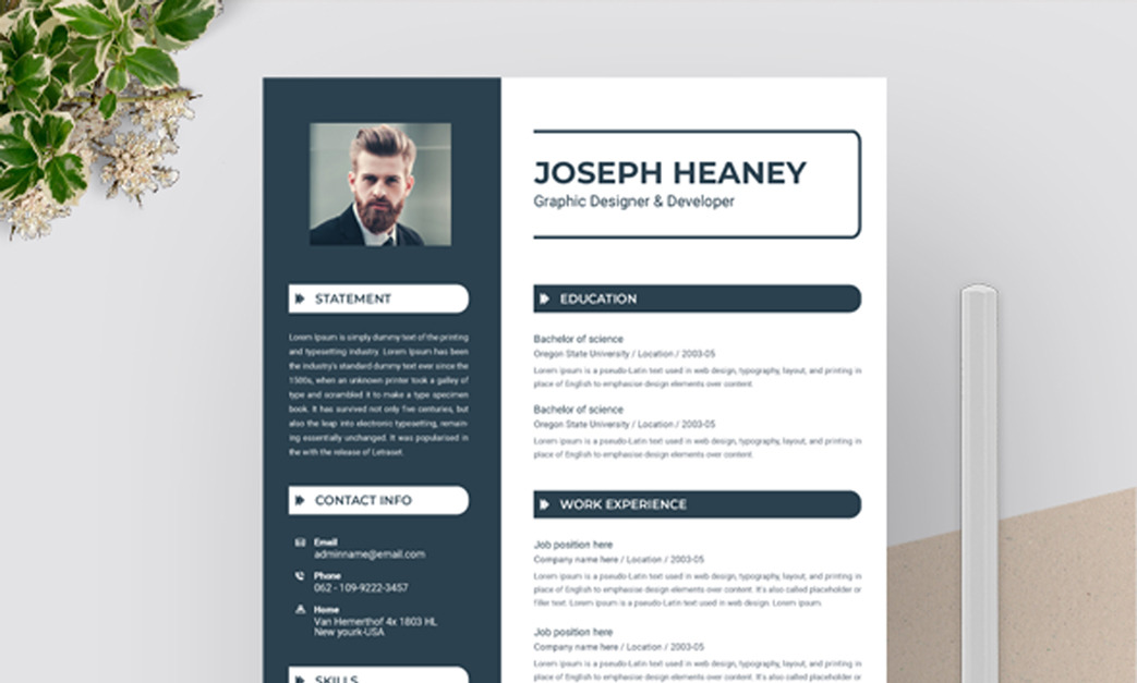 Heaney Resume Template #71204 - Templatemonster