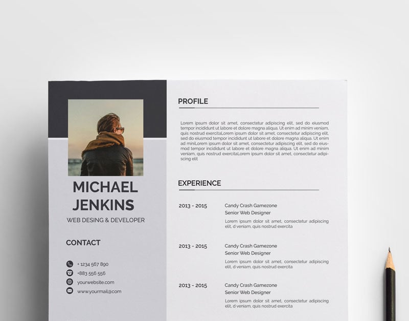 Micheral Resume Template #71253 - Templatemonster