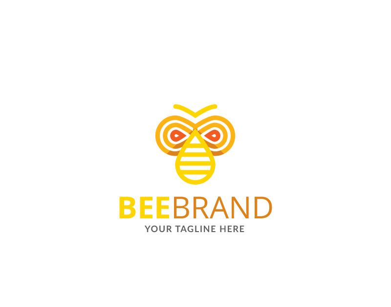 Bee Brand Logo Template #71547 - TemplateMonster