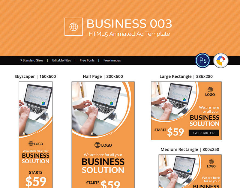 Live Preview For Business 003 HTML5 Ad Animated Banner 71596