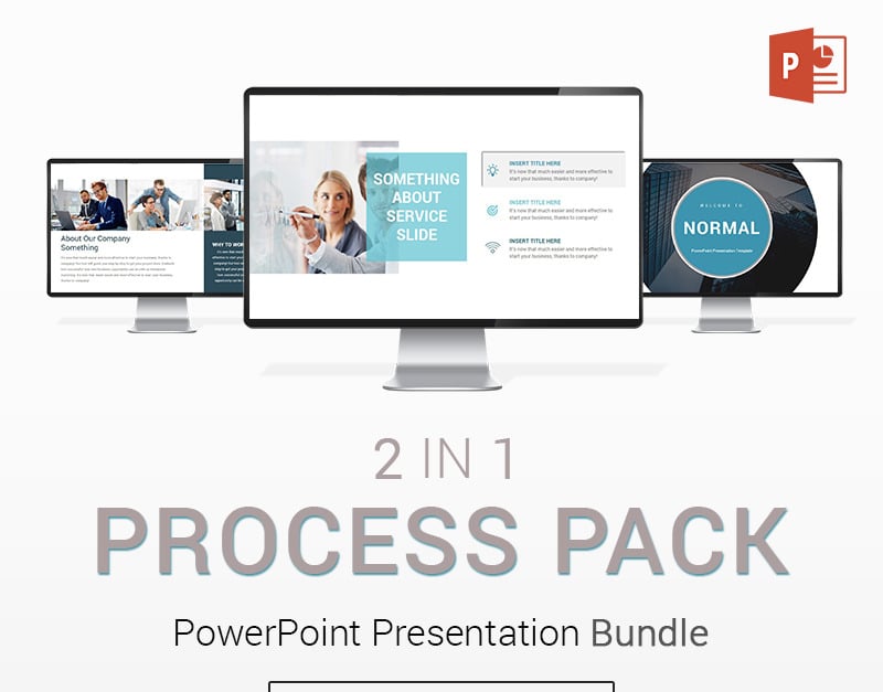 Process Pack 2 in 1 PowerPoint template - TemplateMonster