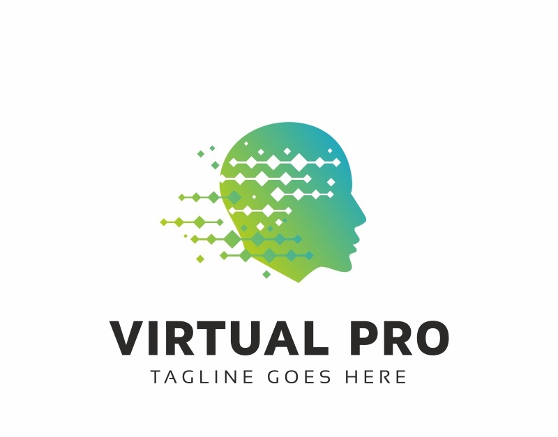 Virtual Pro Logo Template #73287 - TemplateMonster