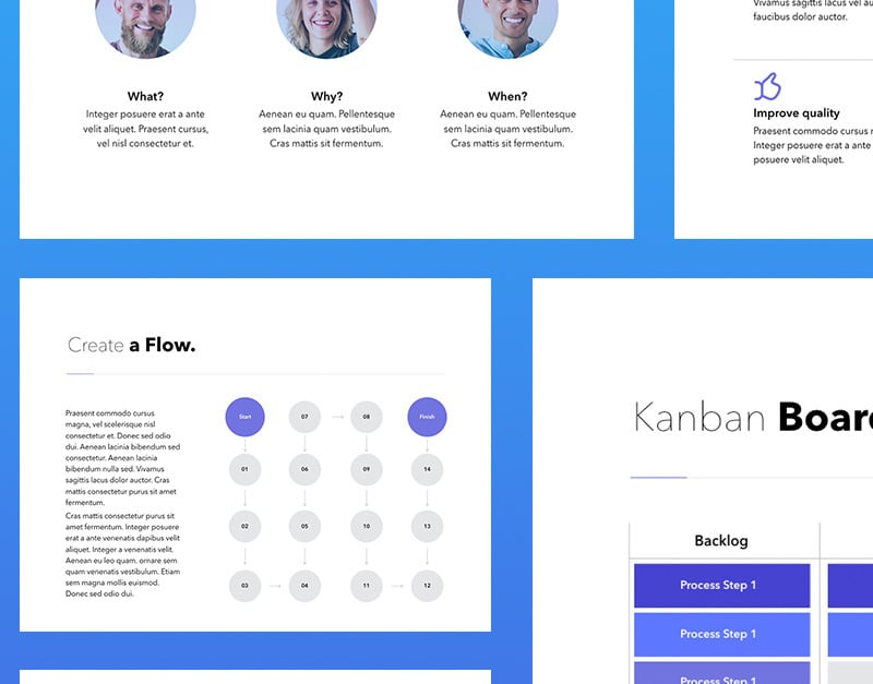 Lean Focus PowerPoint template #75638 - TemplateMonster