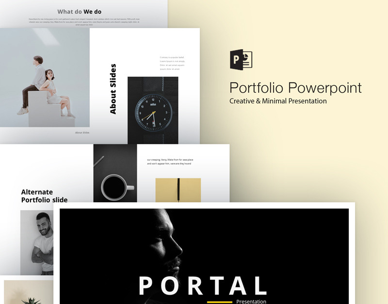 Portfolio - PowerPoint template #75689 - TemplateMonster