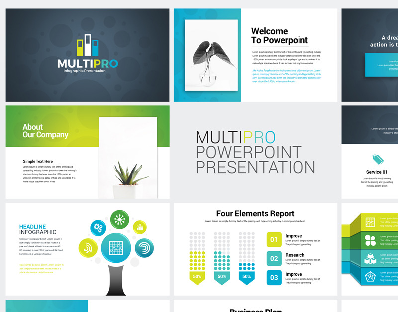 Business Infographic Presentation PowerPoint template