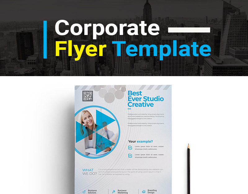 Best Ever Studio Creative Flyer PSD - Corporate Identity Template