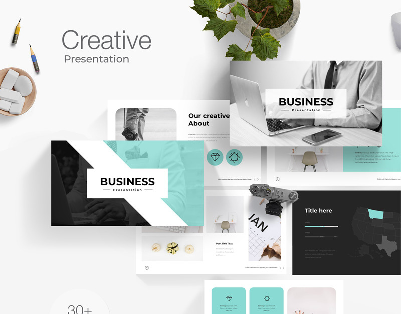 Business - PowerPoint template #76796 - TemplateMonster