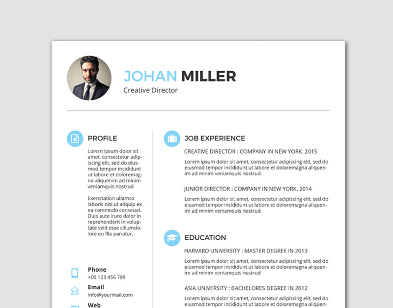 Johan Miller Resume Template #76792 - TemplateMonster