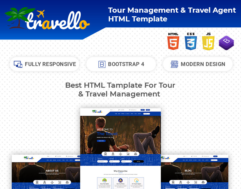 Travello HTML Website Template
by weblizar